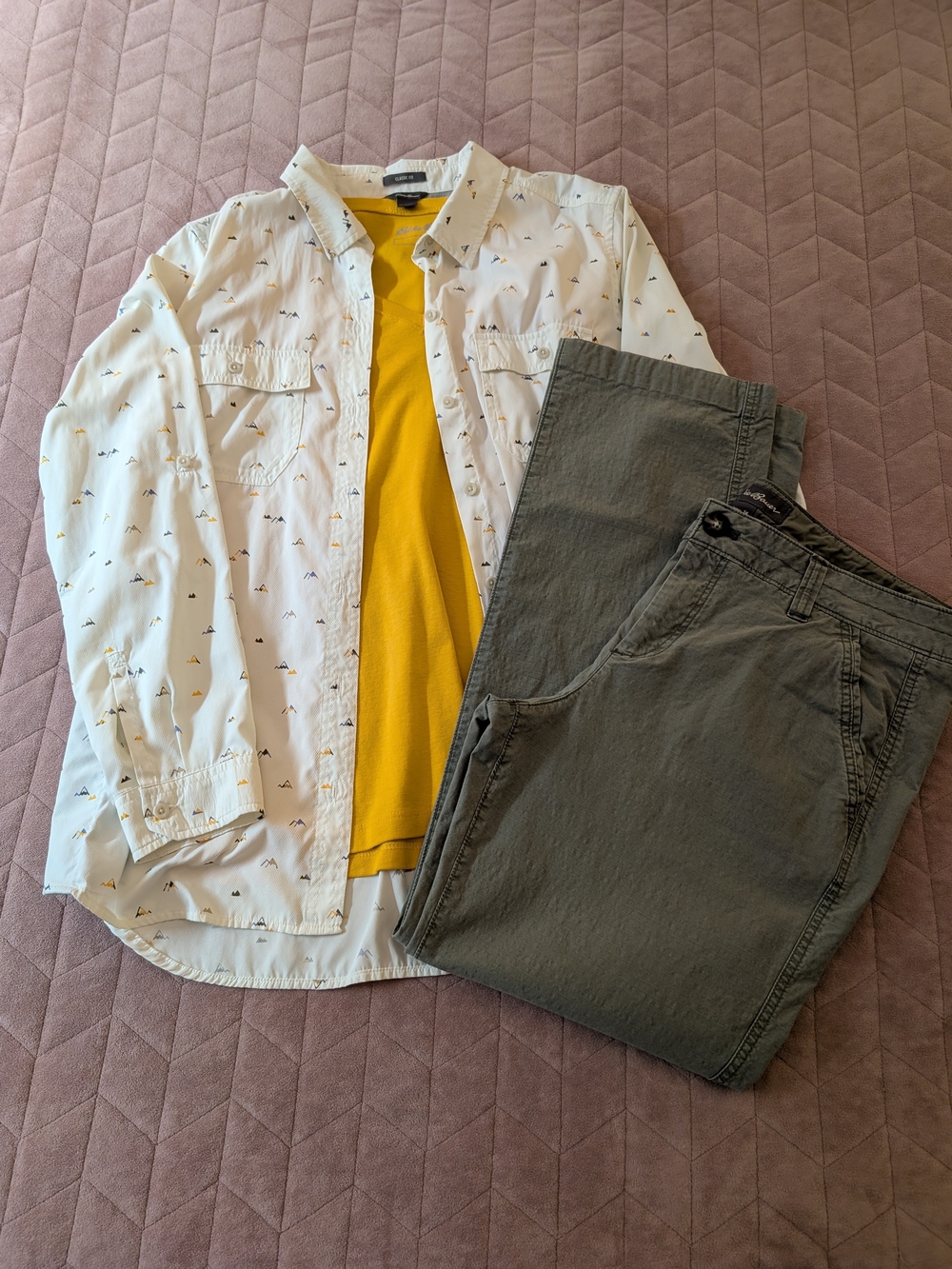 Women's Eddie Bauer Olive Green Casual Pant 3pc Outfit